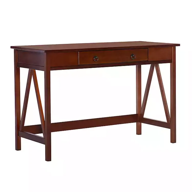 Kirklands Home Office Furniture|Charleston Antique Tobacco Desk Brown