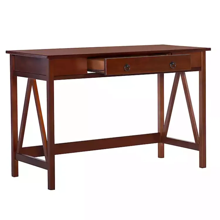 Kirklands Home Office Furniture|Charleston Antique Tobacco Desk Brown
