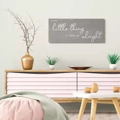 Kirklands Home Wall Quotes & Signs|Charming Every Little Thing Wall Plaque Gray