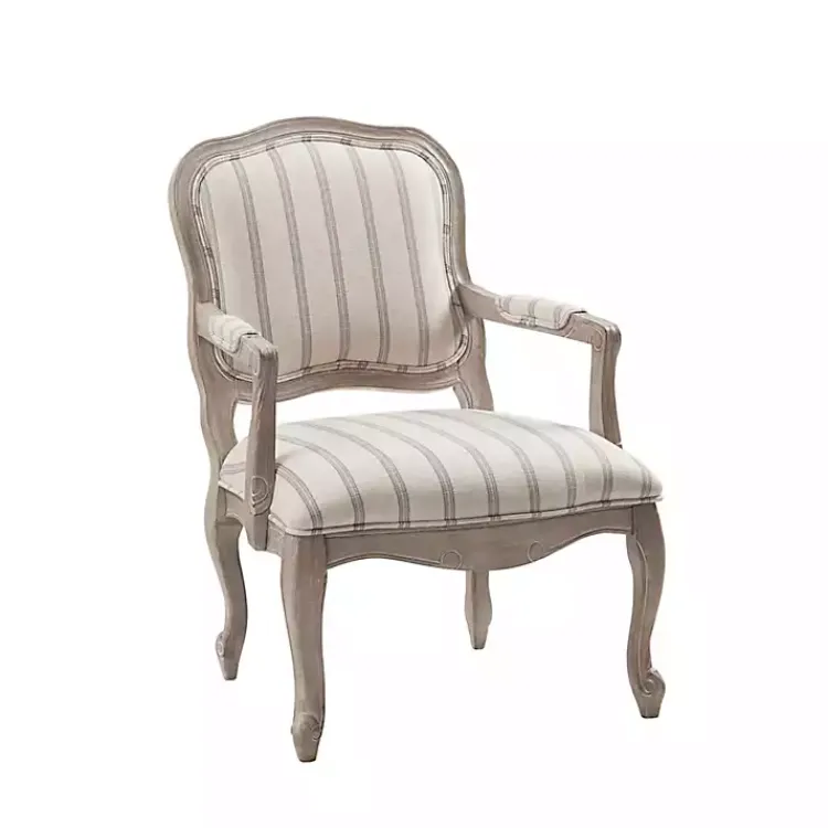 Kirklands Home Accent Chairs|Chaucer Navy Striped Accent Chair