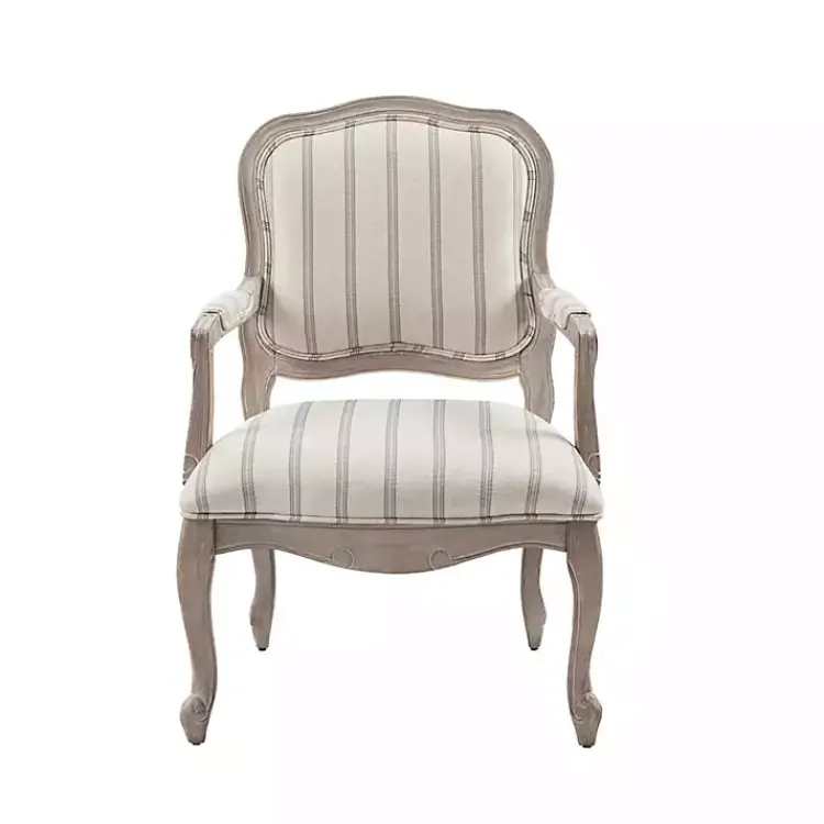 Kirklands Home Accent Chairs|Chaucer Navy Striped Accent Chair