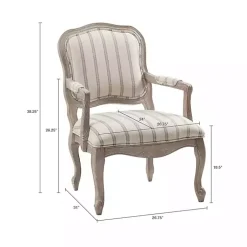 Kirklands Home Accent Chairs|Chaucer Navy Striped Accent Chair