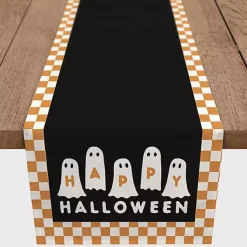 Checker Happy Halloween Ghost Table Runner, 90 in. Halloween