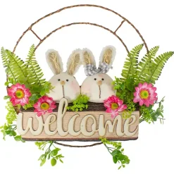 Outlet Cheerful Bunny Welcome Easter Wreath Wreaths