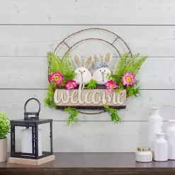 Outlet Cheerful Bunny Welcome Easter Wreath Wreaths
