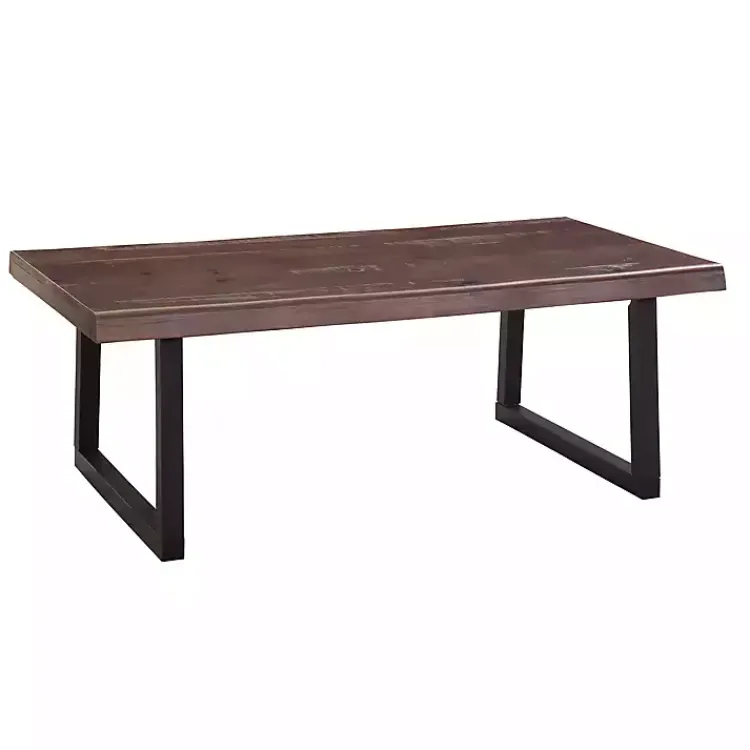 Kirklands Home Coffee Tables|Cherry Live Edge Wood Coffee Table Black