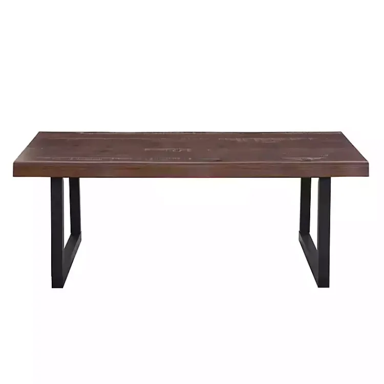 Kirklands Home Coffee Tables|Cherry Live Edge Wood Coffee Table Black
