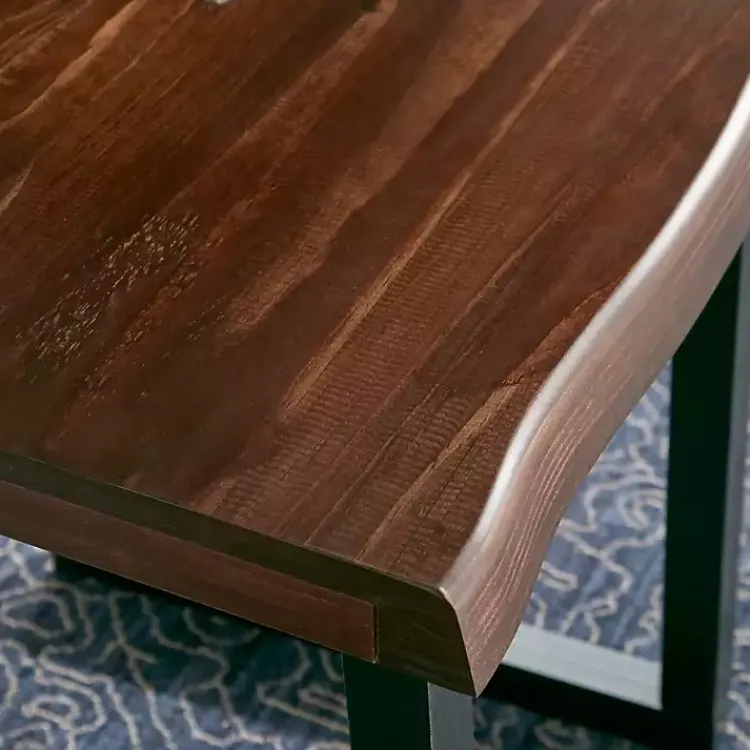 Kirklands Home Coffee Tables|Cherry Live Edge Wood Coffee Table Black