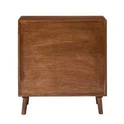 Kirklands Home Cabinets & Sideboards|Cherry Wood Frame Rattan Front Cabinet Brown
