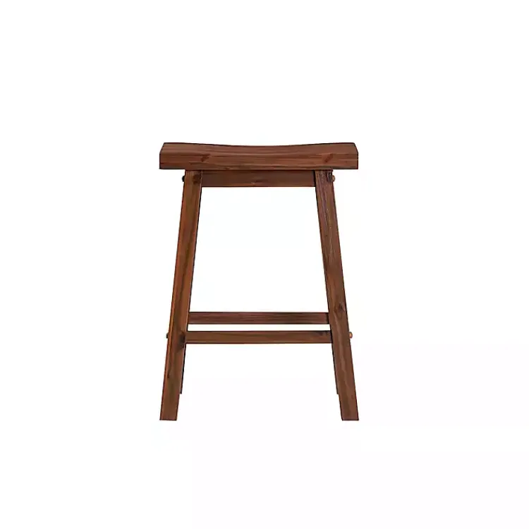 Kirklands Home Bar Stools & Counter Height Stools|Chestnut Sonoma Saddle Counter Stools, Set of 2 Brown