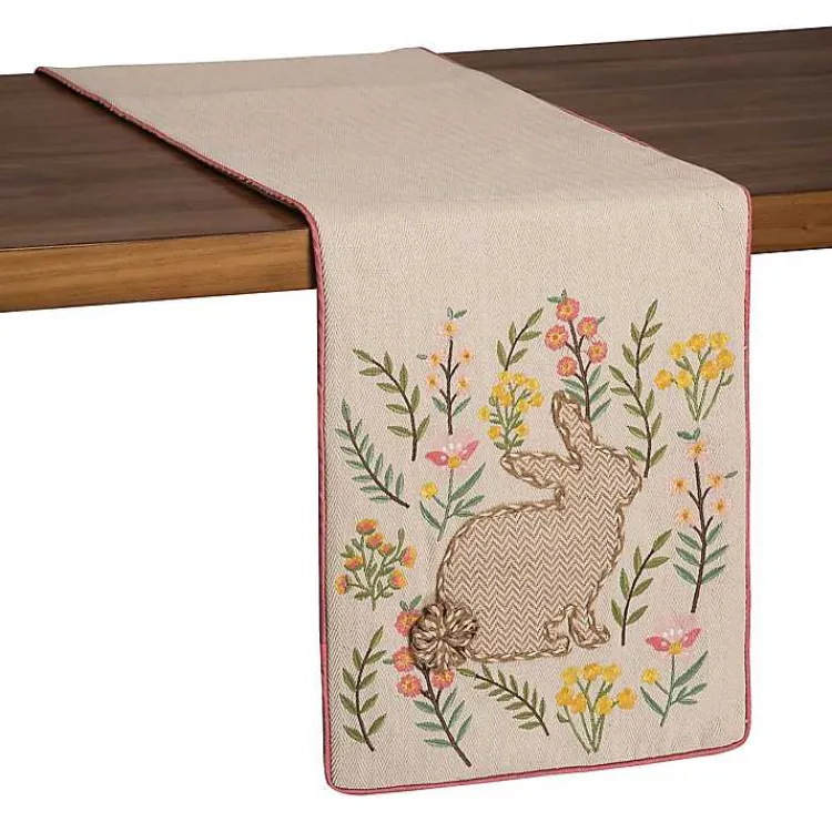 Kirklands Home Table Linens|Chevron Garden Bunny Table Runner