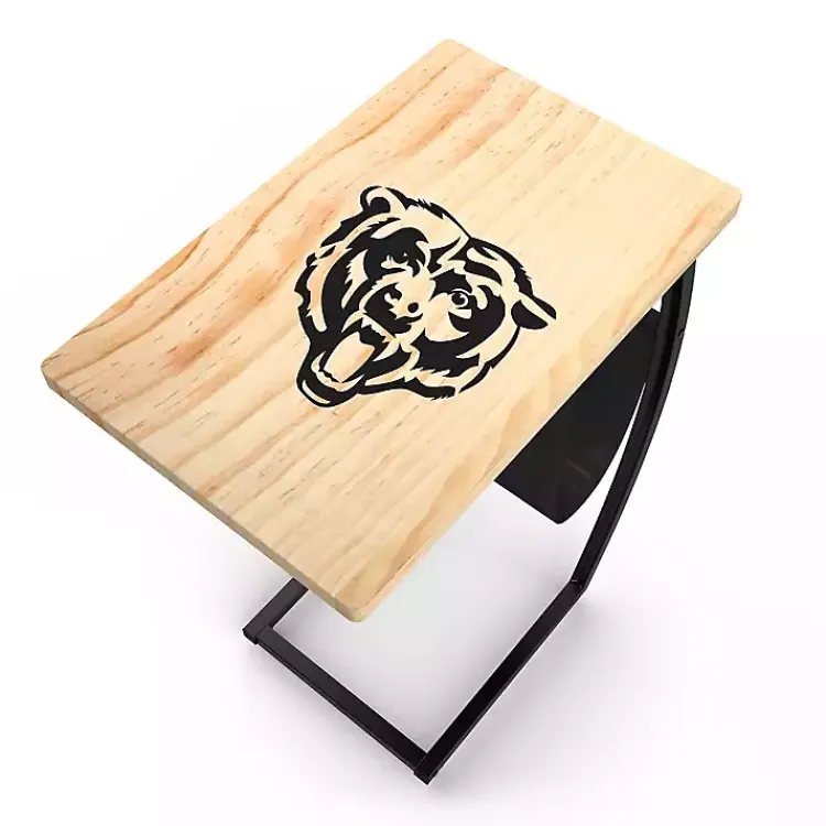 Kirklands Home Accent & End Tables|Chicago Bears Wood C-Table Tan