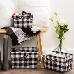 New Chicken Wire and Buffalo Check Baskets, Set of 3 Baskets & Boxes