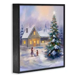 Outlet Children Building Snowman Framed Art Print Christmas Art & Wall Decor