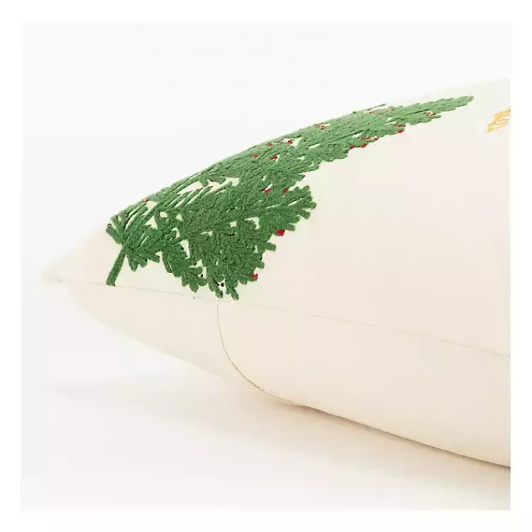 Online Chilly Racoon Embroidered Throw Pillow Christmas Pillows