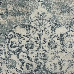 Kirklands Home Area Rugs|Cholet Ivory Blue Medallion Accent Rug, 2x3