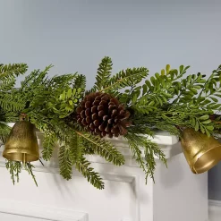 Best Christmas Bells Pine Garland with Pinecones, 6 ft. Christmas Arrangements & Garland