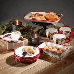 Online Christmas Cardinal Snack Plates, Set of 4 Christmas Dining & Entertaining