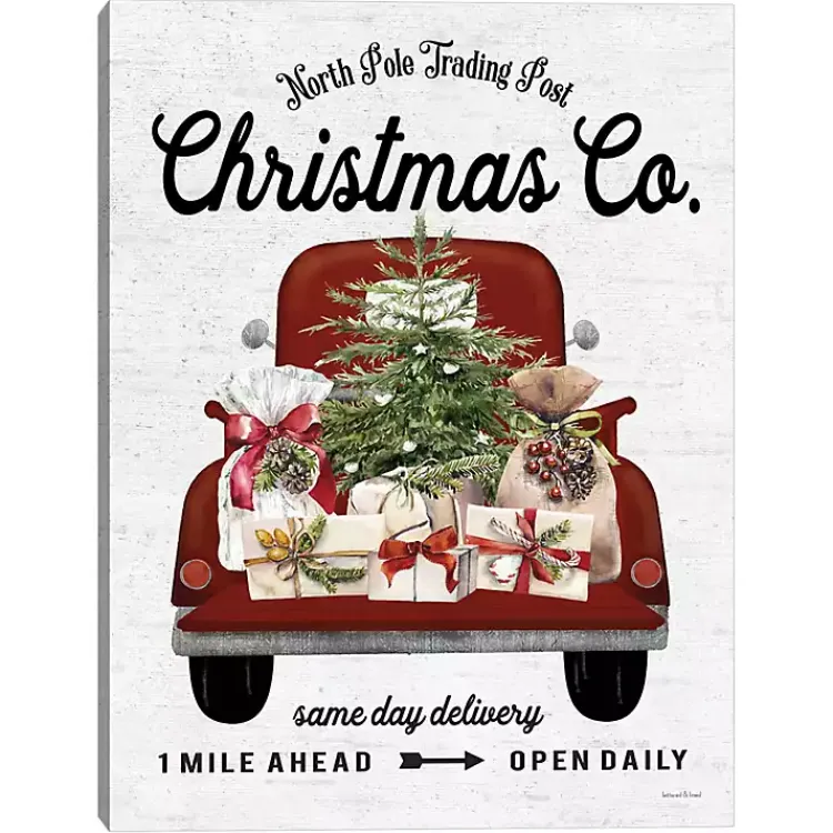 New Christmas Co. Truck Canvas Art Print Christmas Art & Wall Decor