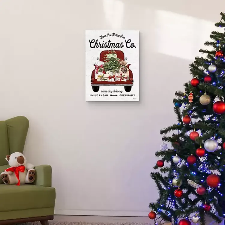 New Christmas Co. Truck Canvas Art Print Christmas Art & Wall Decor