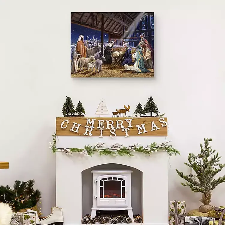 Sale Christmas Nativity Canvas Art Print Christmas Art & Wall Decor