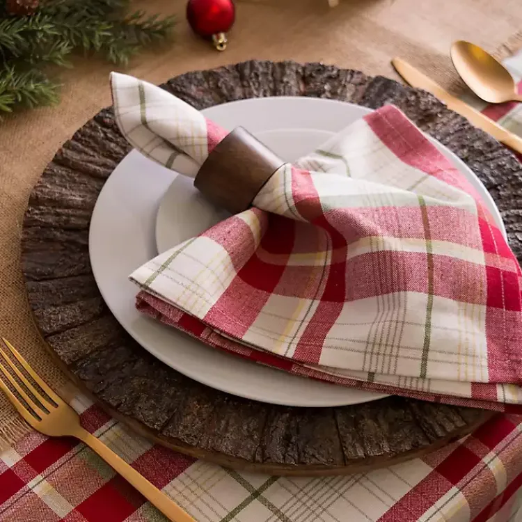 Christmas Orchard Plaid Napkins, Set of 6 Christmas Dining & Entertaining
