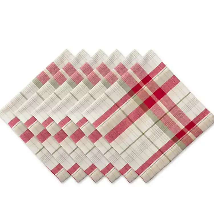 Christmas Orchard Plaid Napkins, Set of 6 Christmas Dining & Entertaining