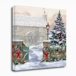 Discount Christmas Snowfall Canvas Art Print Christmas Art & Wall Decor