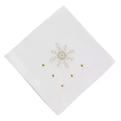 Kirklands Home Table Linens|Christmas Snowflake Embroidered 4-pc. Napkin Set White