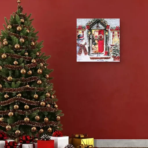 Clearance Christmas Spirit Decorated Home Canvas Art Print Christmas Art & Wall Decor