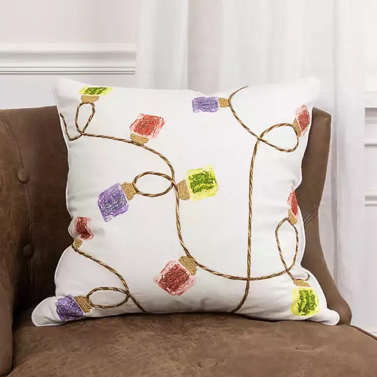Best Christmas String Lights Indoor/Outdoor Pillow Christmas Pillows