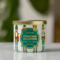 Outlet Christmas Traditions Triple Wick Jar Candle Candles