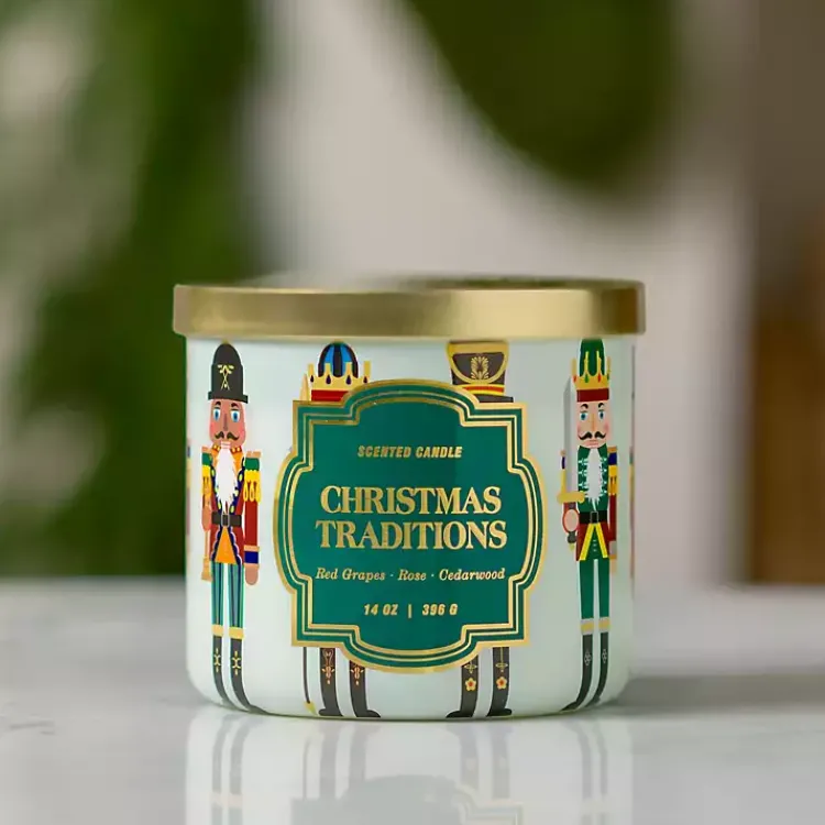 Outlet Christmas Traditions Triple Wick Jar Candle Candles