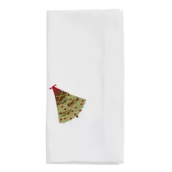 Kirklands Home Table Linens|Christmas Tree Embroidered 4-pc. Napkin Set