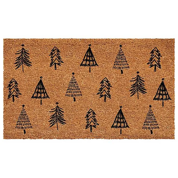 Kirklands Home Doormats|Christmas Tree Farm Coir Doormat