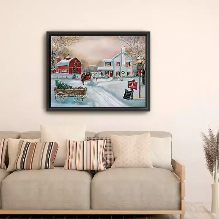 Online Christmas Tree Farm Framed Art Print, 42x32 in. Christmas Art & Wall Decor