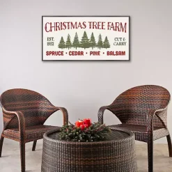 Clearance Christmas Tree Farm Framed Canvas Art Christmas Art & Wall Decor