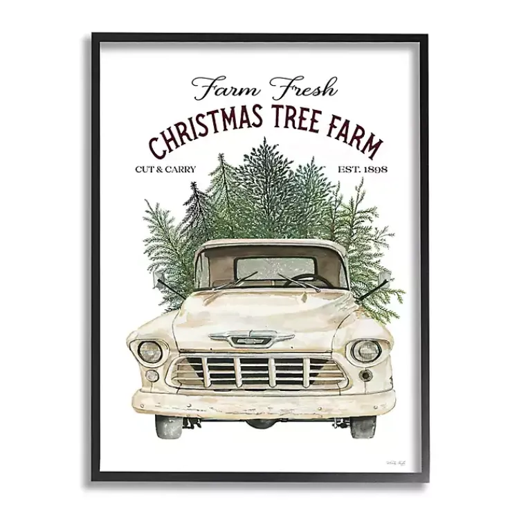 New Christmas Tree Farm Truck Wall Plaque Christmas Art & Wall Decor