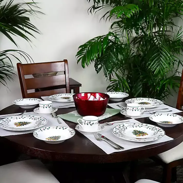 Hot Christmas Tree Trimming 16-pc. Dinnerware Set Christmas Dining & Entertaining