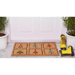 Hot Christmas Tree Whimsy Doormat Outdoor Christmas Decorations
