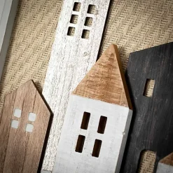 Outlet Christmas Village Framed Wall Plaques, Set of 2 Christmas Art & Wall Decor