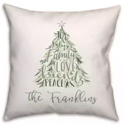 Hot Christmas Word Personalized Indoor Outdoor Pillow Christmas Pillows