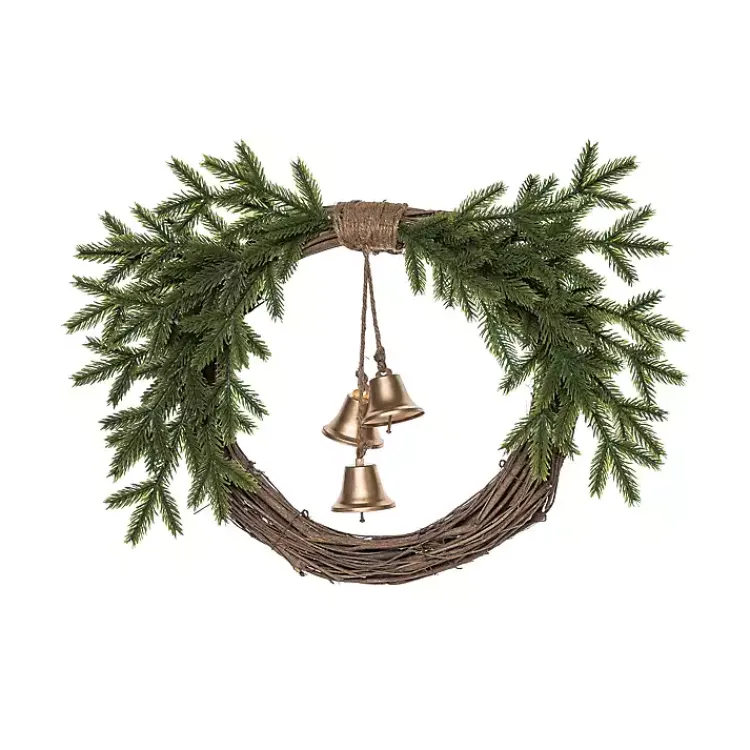 Hot Christmas Wreath with Gold Bells Christmas Wreaths
