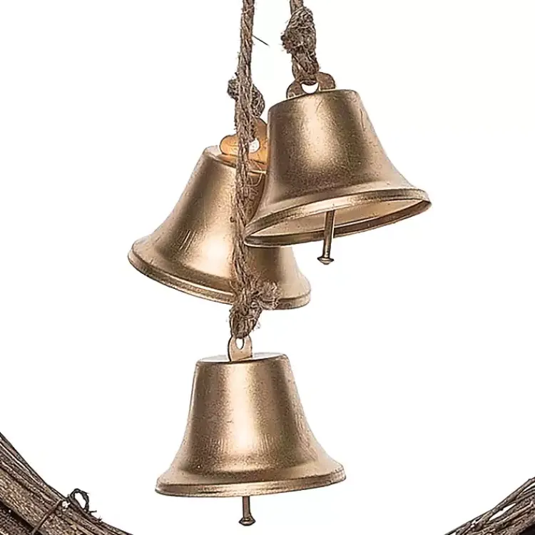 Hot Christmas Wreath with Gold Bells Christmas Wreaths