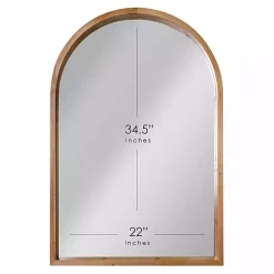 Kirklands Home Decorative Mirrors|Ciarra Natural Wood Arch Wall Mirror