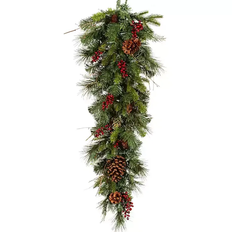 Online Cibola Mixed Berry Teardrop Swag Christmas Wreaths