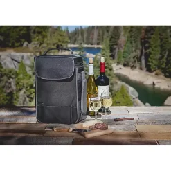 Kirklands Home Barware|Cincinnati Bearcats Wine & Cheese Tote Black