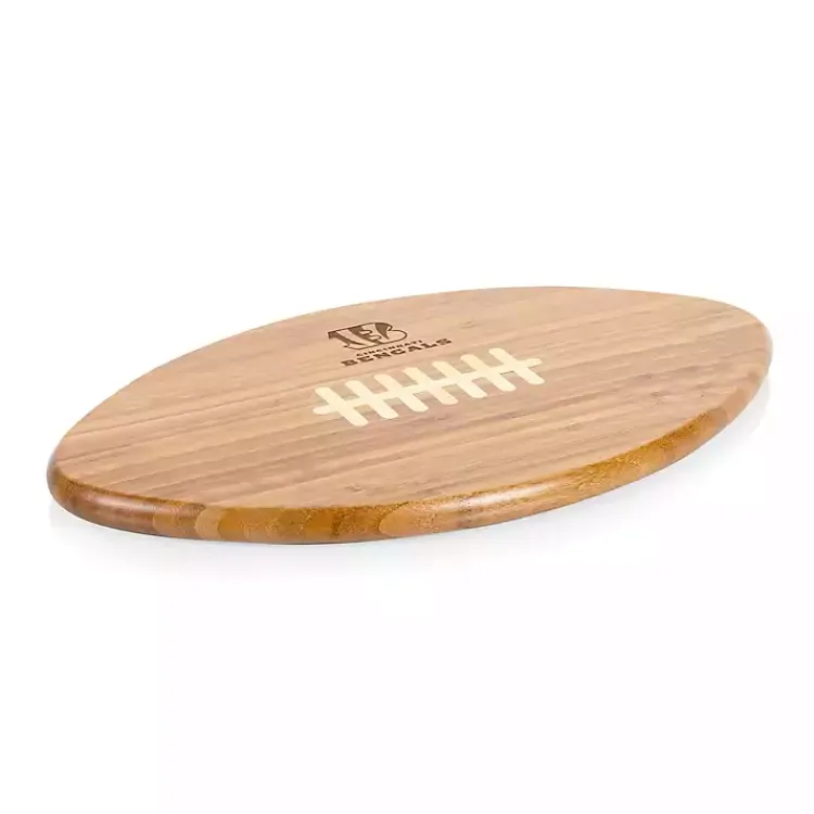 Kirklands Home Serving & Entertaining|Cincinnati Bengals Bamboo Football Cutting Board Tan