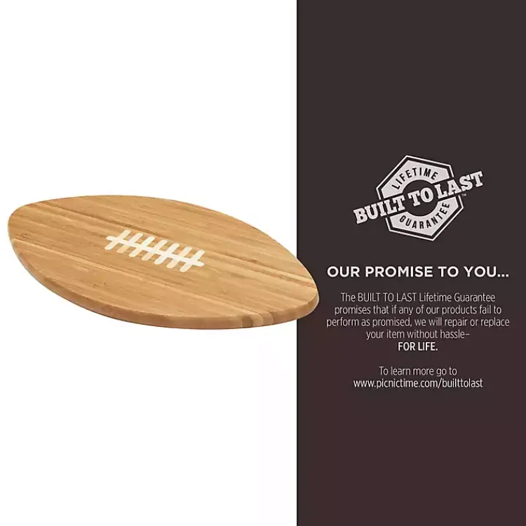 Kirklands Home Serving & Entertaining|Cincinnati Bengals Bamboo Football Cutting Board Tan