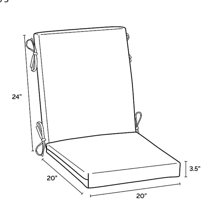 Kirklands Home Outdoor Cushions & Pillows|Clark Luxe Outdoor Dining Chair Cushion